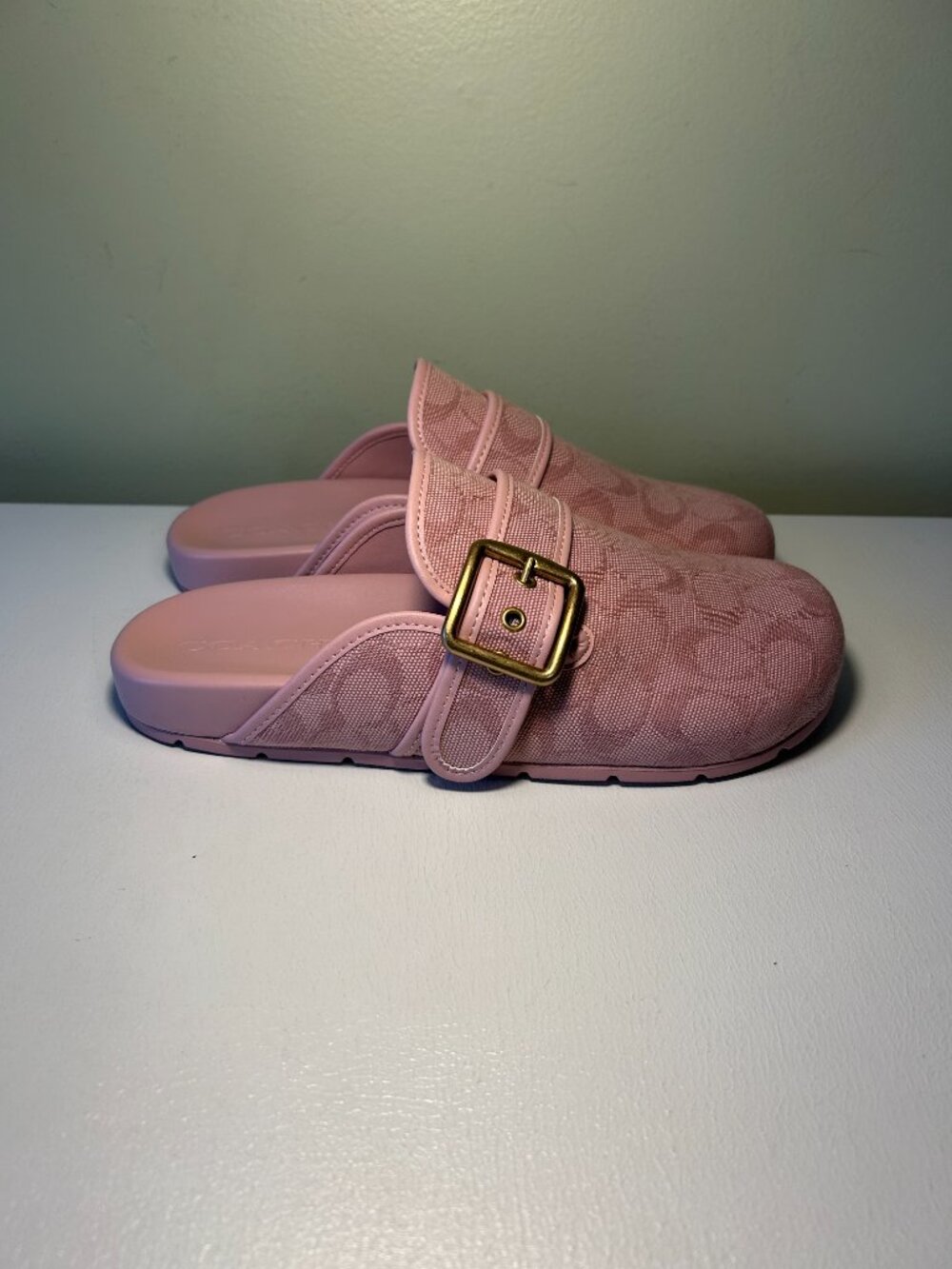 Coach Women's Archival Buckle Clog In Signature Jacquard Canvas - Picture 4 of 15